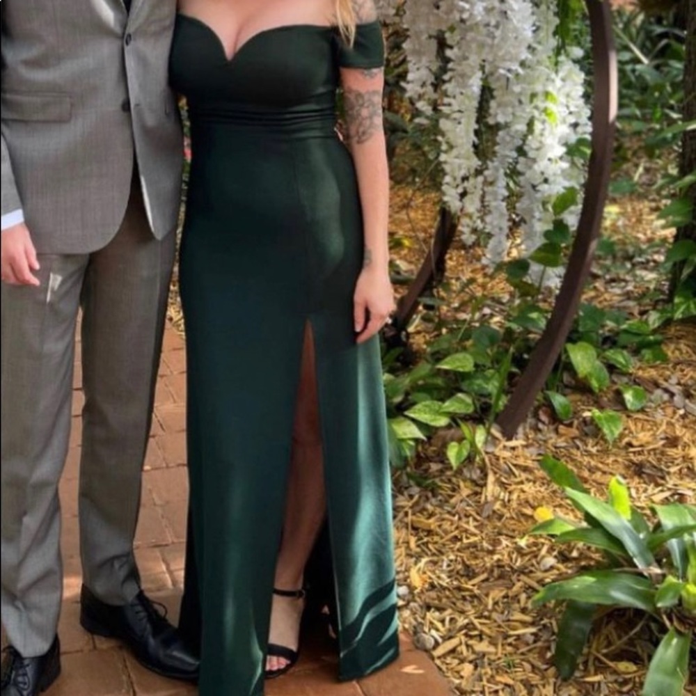 Emerald/ hunter green gown
